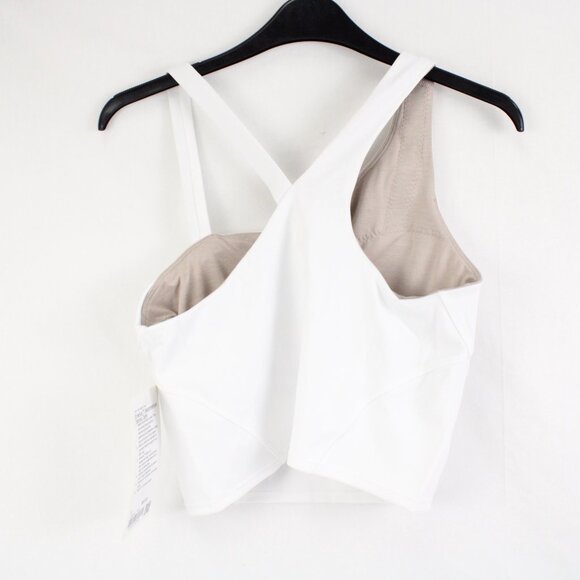NWT Lululemon Exerlux Asymmetrical Tennis Tank Top in White Size 8 (B/C Cup) - Picture 2 of 10